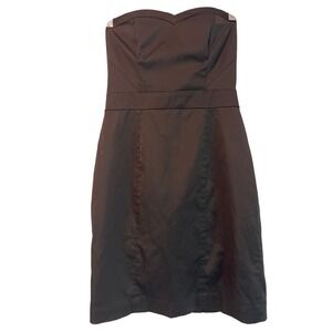 H&M Women's Strapless Sweetheart Cocktail Dress Size 8 Zip Back Missing Belt